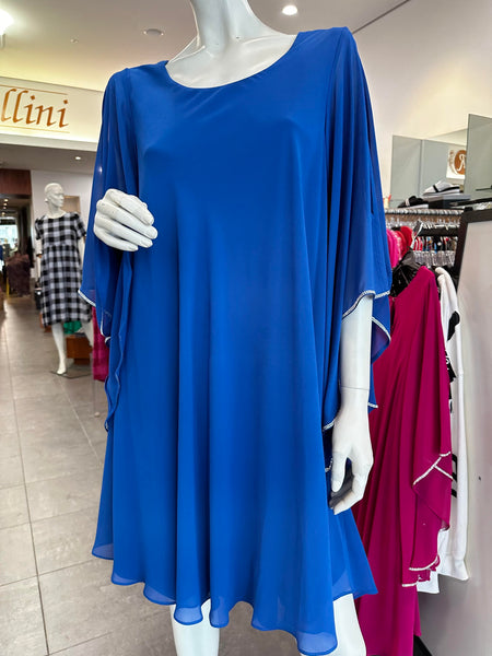 Frank Lyman Diamante Sleeve Dress - Blue