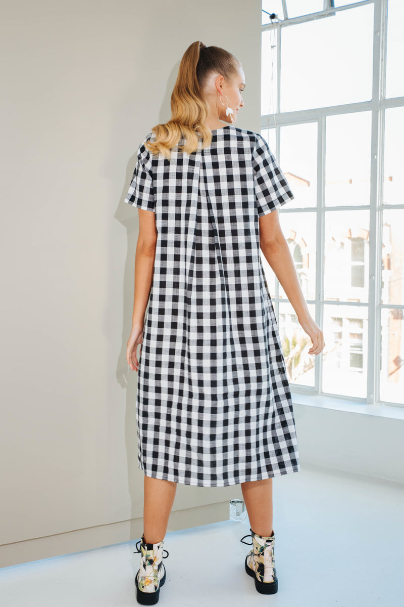 David Pond Venice Dress - Gingham Baby Pink ROSSELLINI + SHINE David Pond Venice Dress - Gingham Baby Pink ROSSELLINI + SHINE