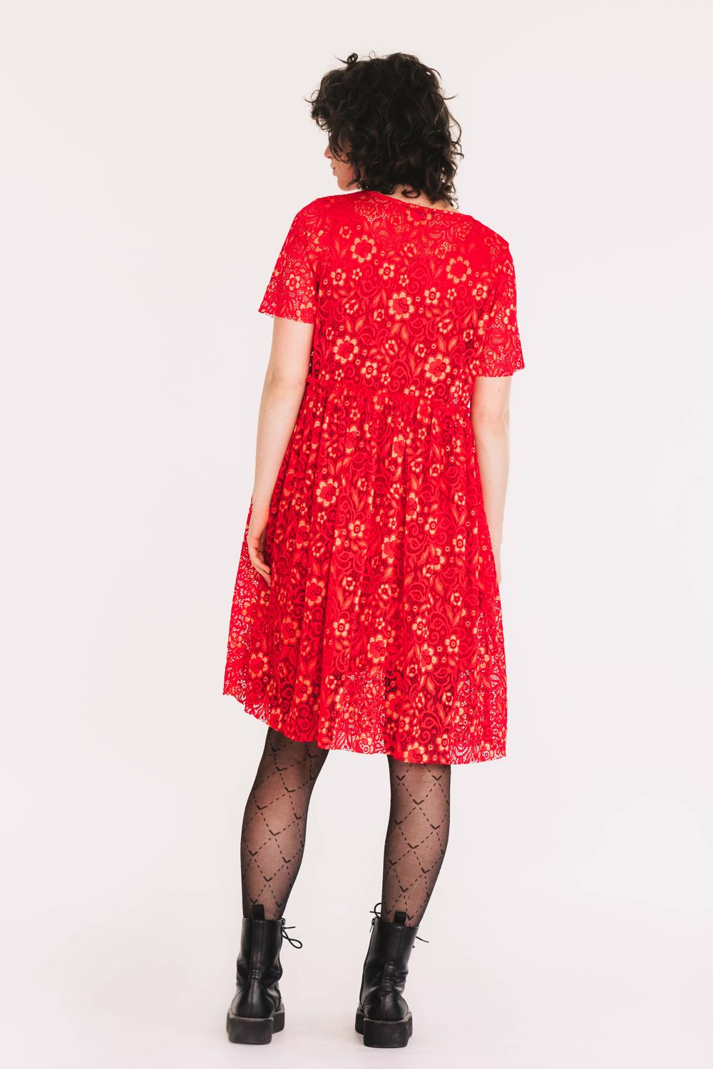 Mela red lace dress 2025