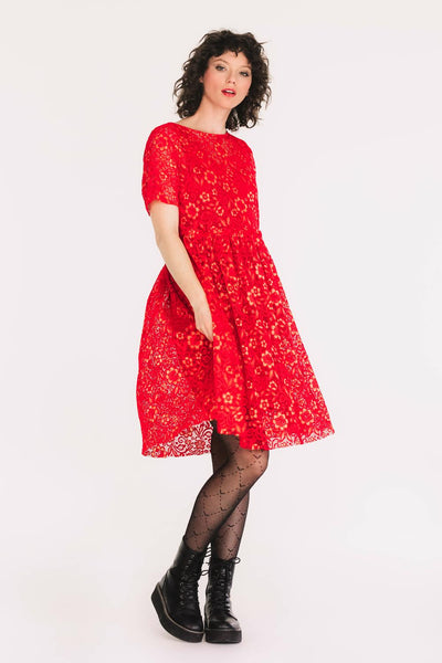 Mela Dress - Glory Lace Red