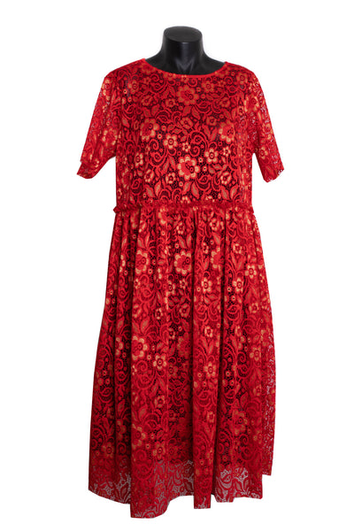 Mela Dress - Glory Lace Red