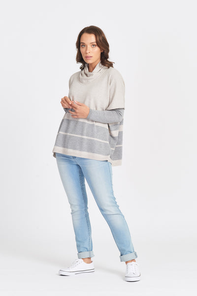 Oversized Wrap Neck Jumper