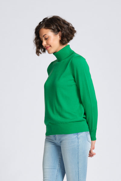 Optimum Easy Fit Polo Neck With Bottom Rib - Parrot Green
