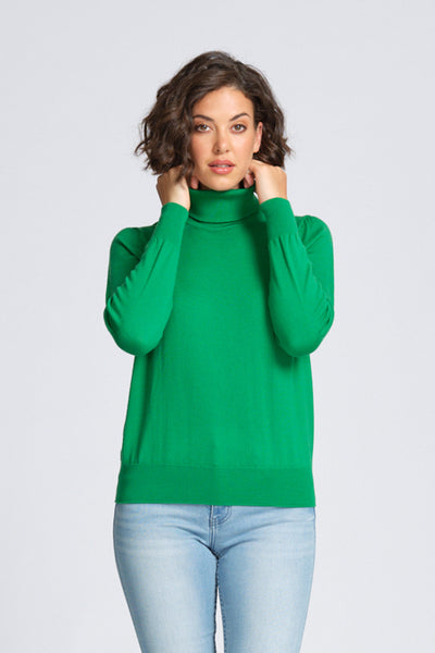 Optimum Easy Fit Polo Neck With Bottom Rib - Parrot Green