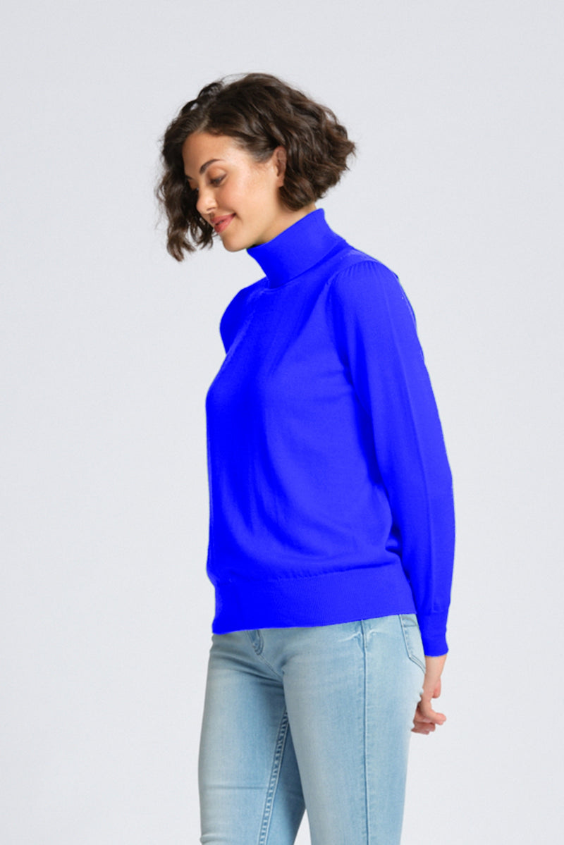Optimum Easy Fit Polo Neck With Bottom Rib - Spectrum Blue