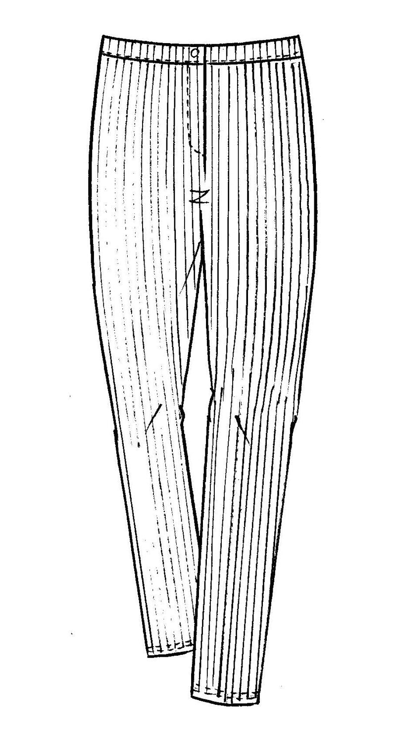 Straight Leg Pinstripe Pant