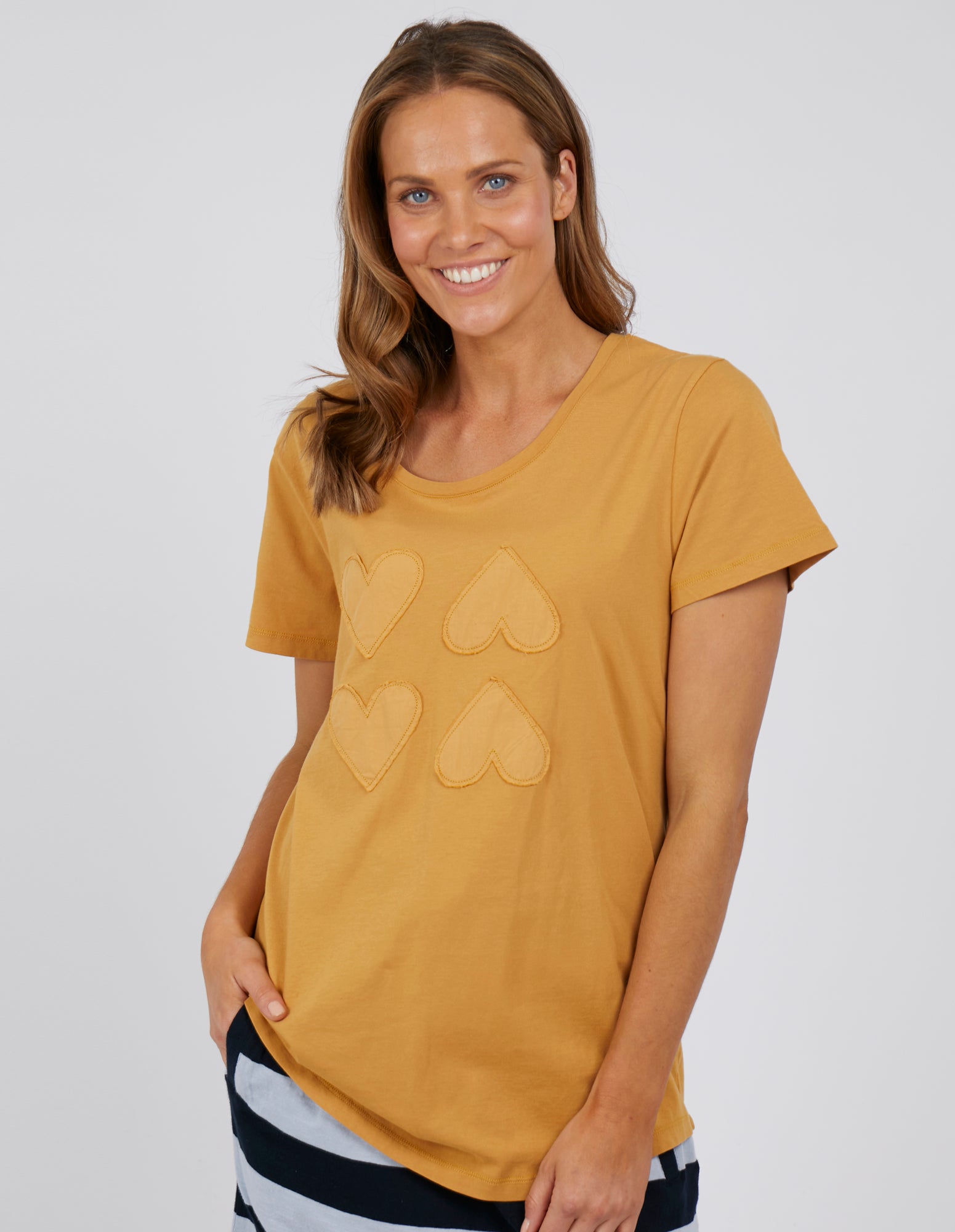 Elm Fall In Love Tee Mustard ROSSELLINI SHINE