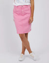 Elm Belle Denim Skirt - Sherbert Pink
