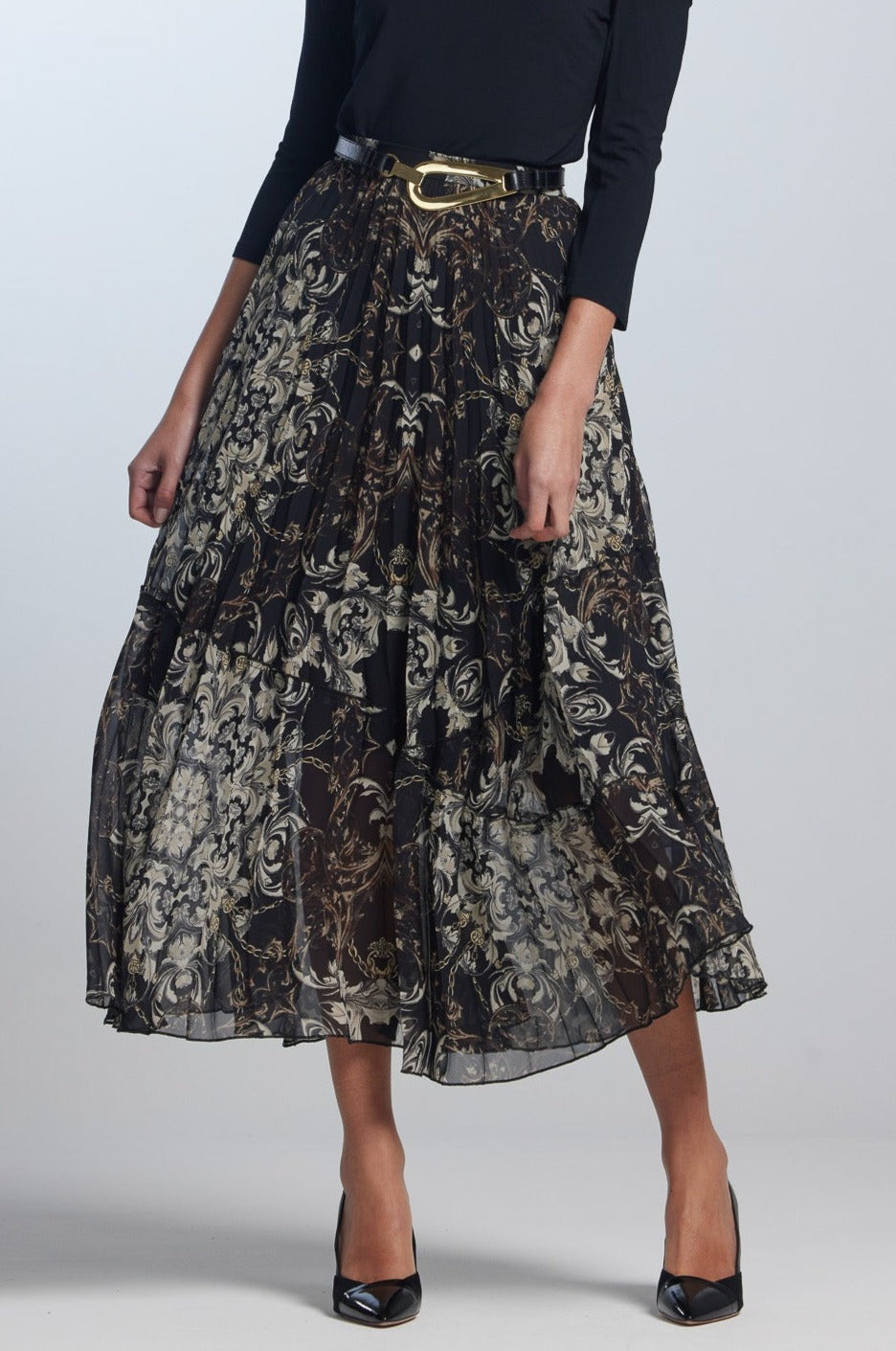 Pleated chiffon skirt sales nz