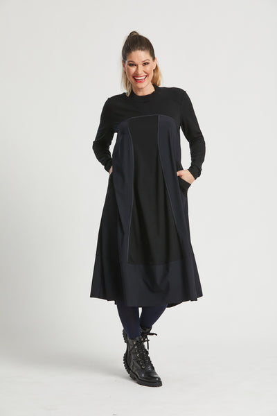 Paula Ryan Rib Trim Dress