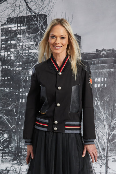 Paula Ryan Leather Trim Roma Bomber