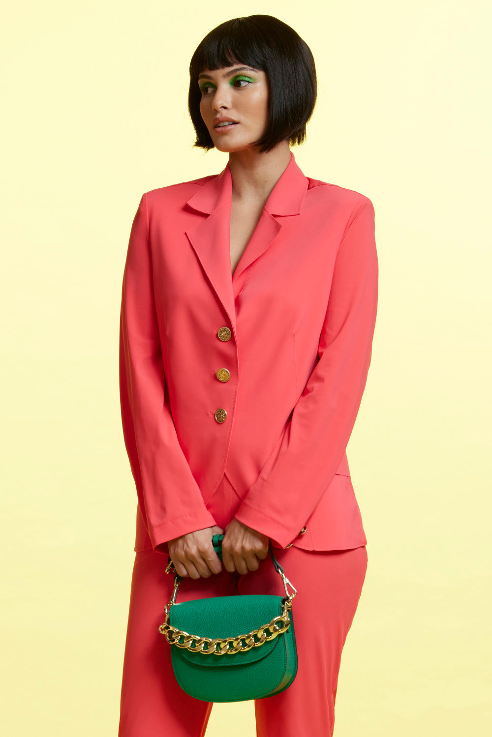 Red boyfriend jacket deals