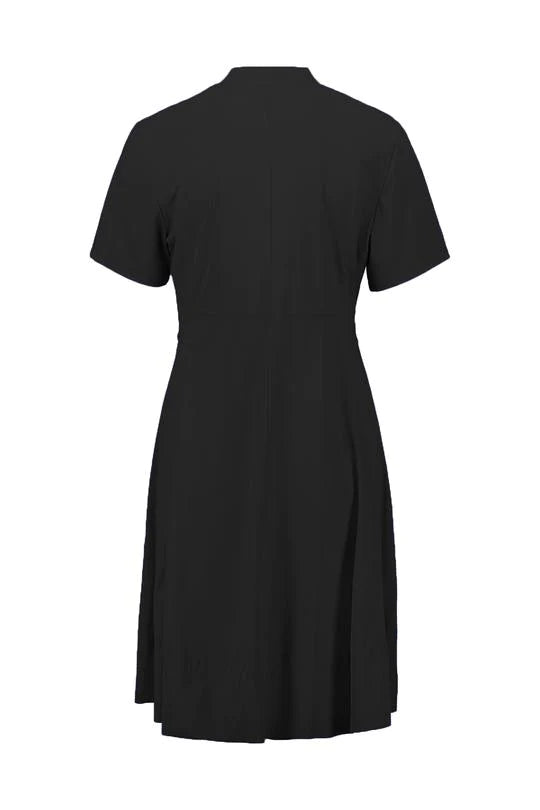 Paula Ryan Notched Neck Dress - Black