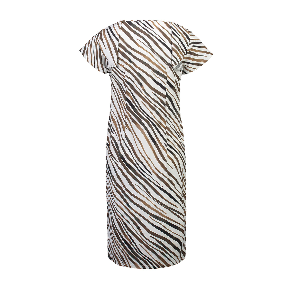 Paula Ryan Soft Cap Dress - Zebra