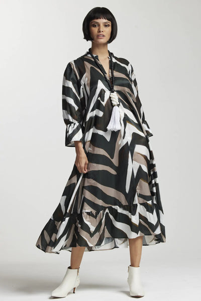 Paula Ryan Panelled Maxi Dress - Maxi Zebra