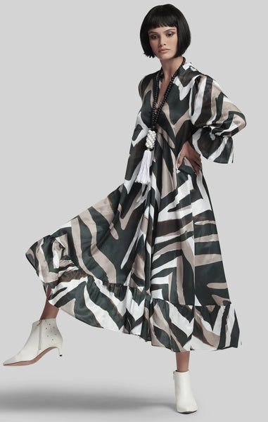 Paula Ryan Panelled Maxi Dress - Maxi Zebra