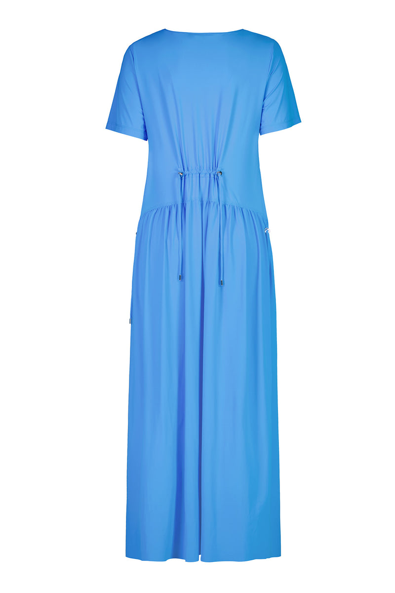 Paula Ryan Arched Front Dress - Teal Blue