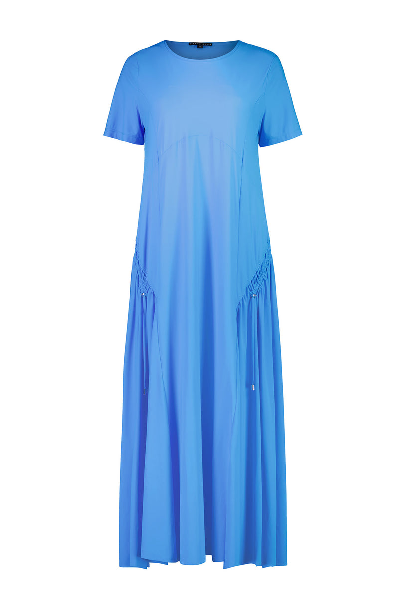 Paula Ryan Arched Front Dress - Teal Blue
