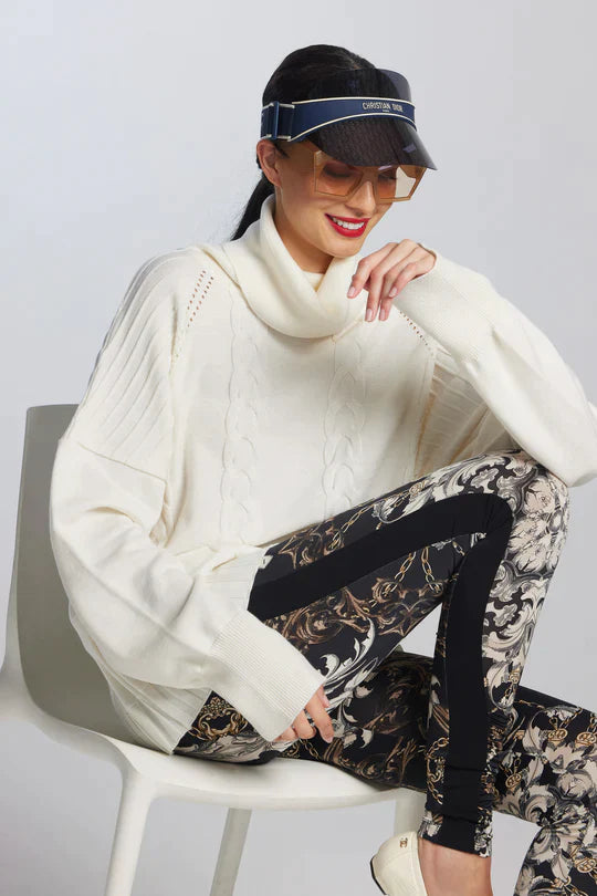 Paula Ryan Cabled Sweater - Winter White