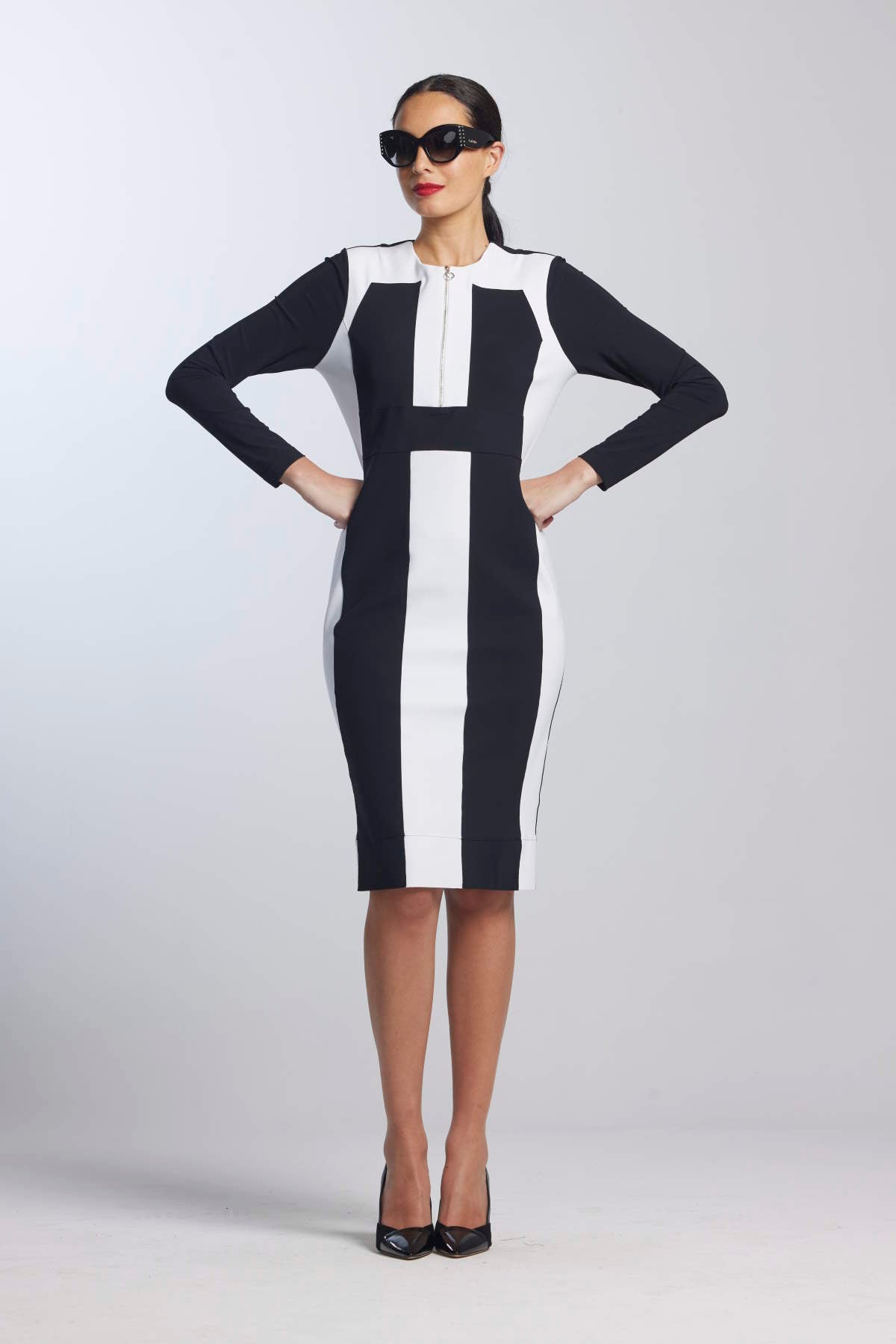 Paula Ryan Zip Panel Dress ROSSELLINI SHINE