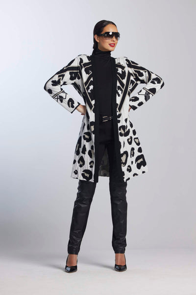Paula Ryan Leopard Coat Cardigan