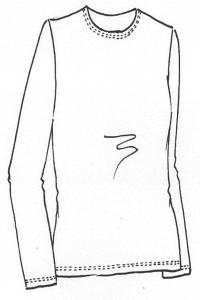 Easy Fit Sleeve Crew Neck Top - Magenta