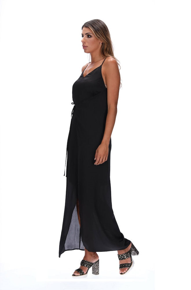 Amaya Elana Wrap Dress - Black