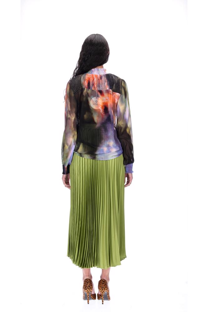 Amaya Lexis Pleated Skirt - Green