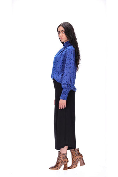 Amaya Julia Blouse - Blue Spot