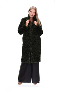 Amaya Hannah Green Fur Coat