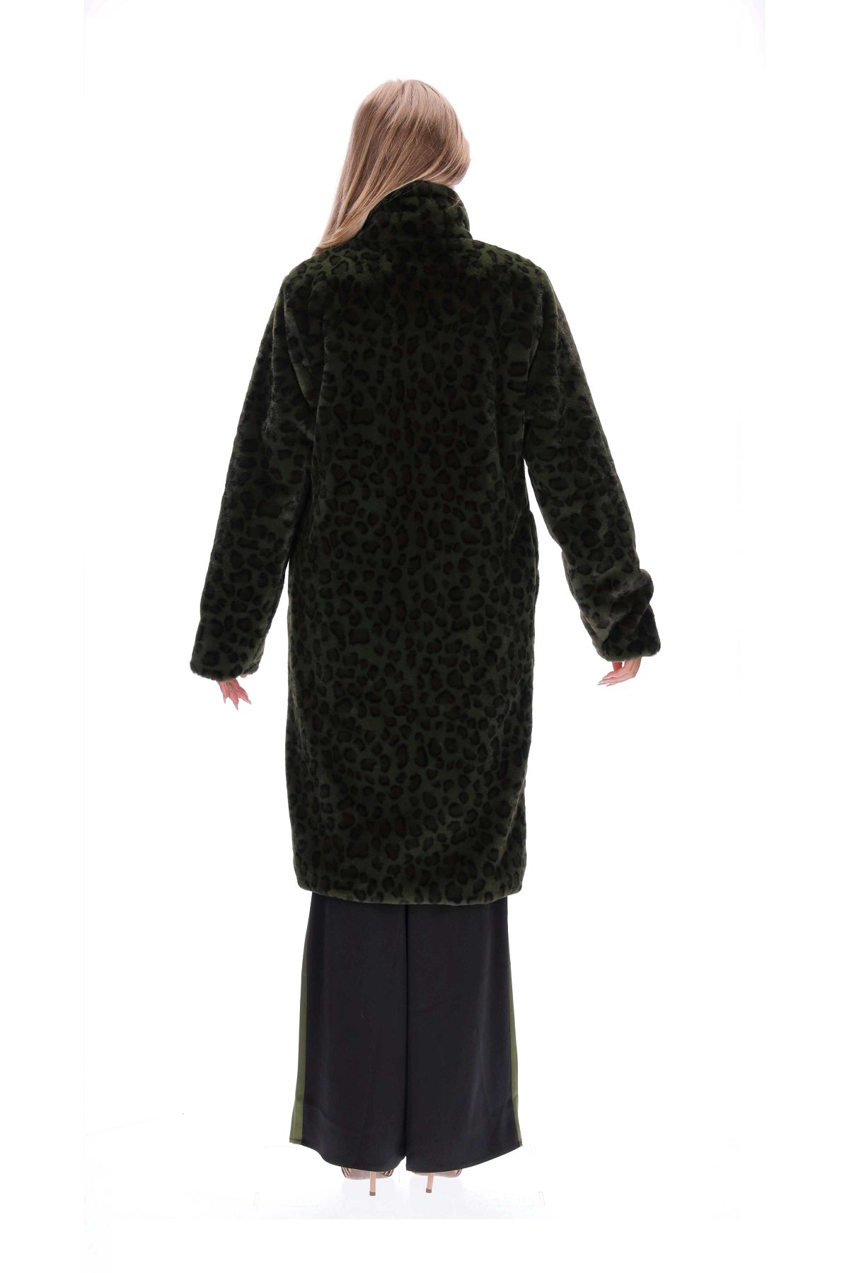 Amaya Hannah Green Fur Coat