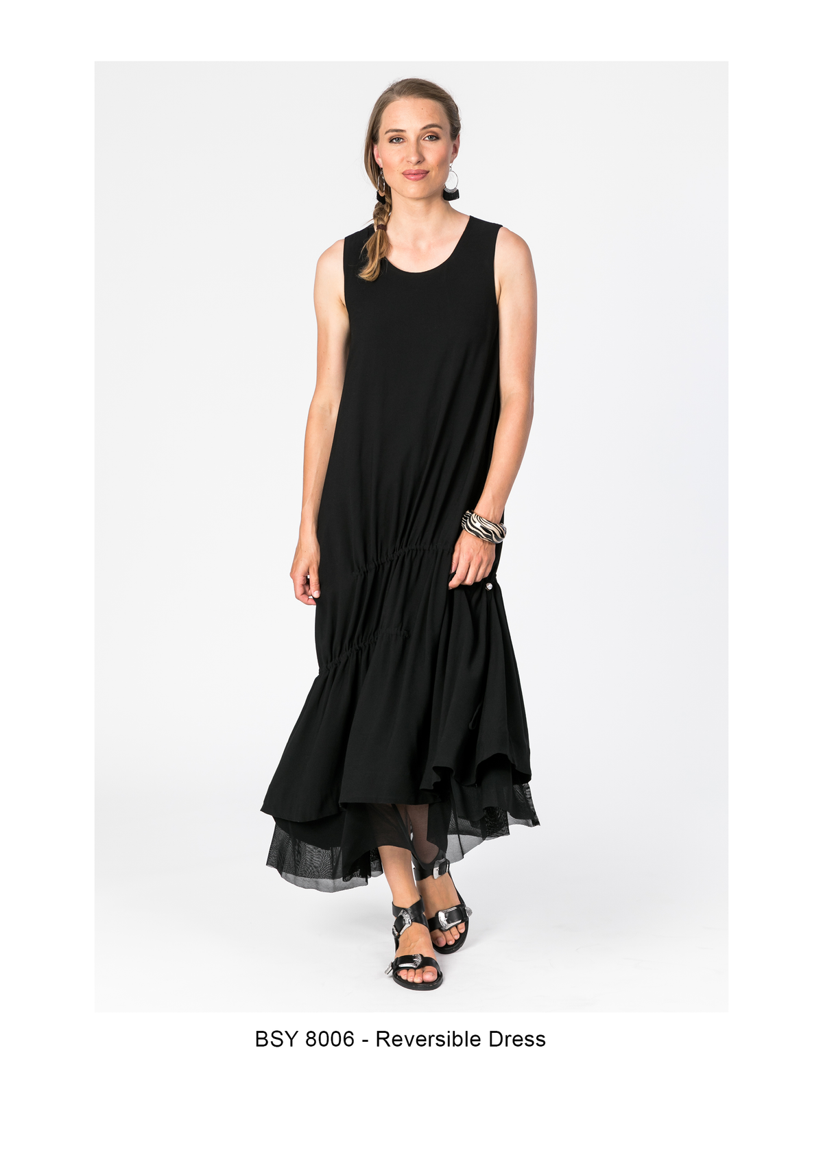 Blackstone Reverse Tulle Dress- Black