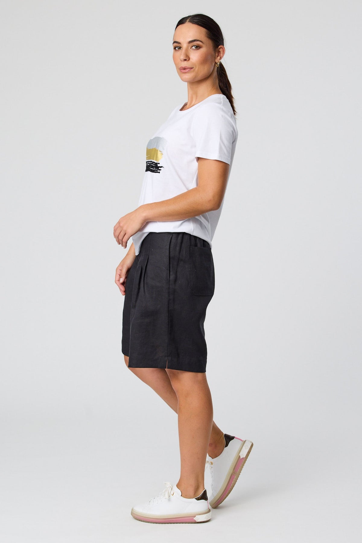 Blackstone Pleat Short - Ink – ROSSELLINI + SHINE