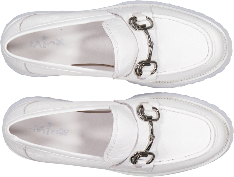 Minx Bite Marks - White/ Silver Trim -White Heel