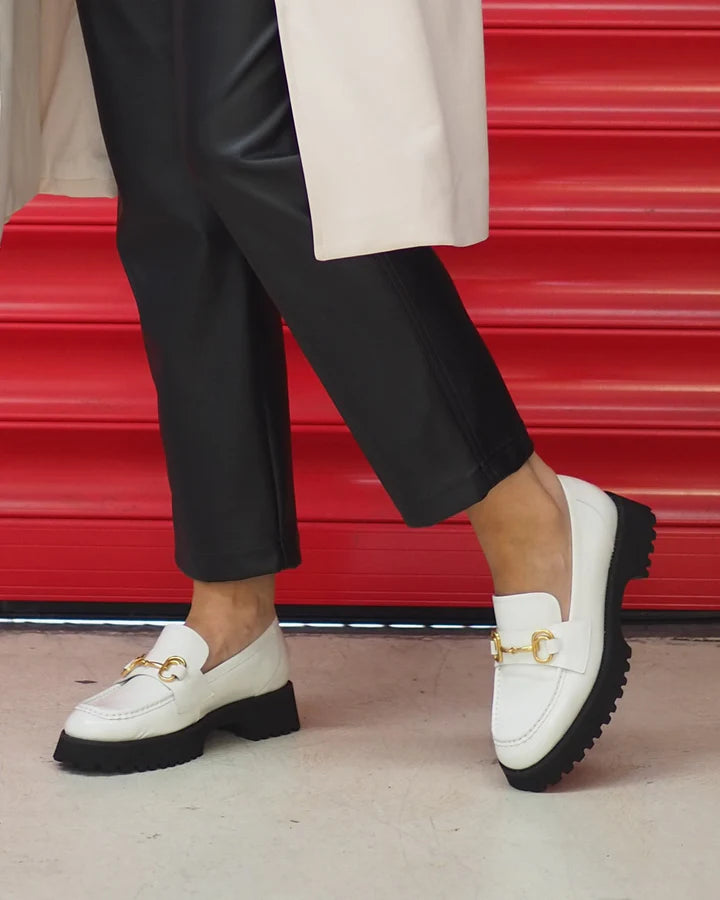 Minx Bite Marks - White High Shine Black Heel