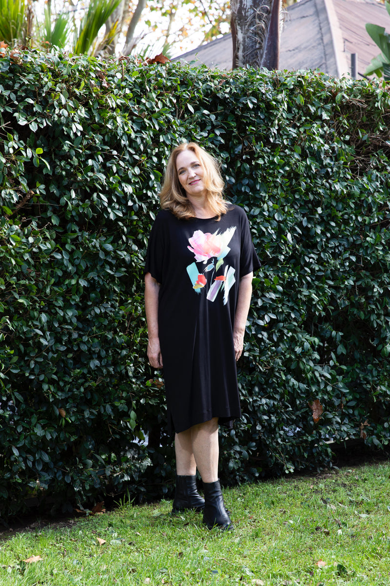 Bittermoon Brush Stroke Dress - Black