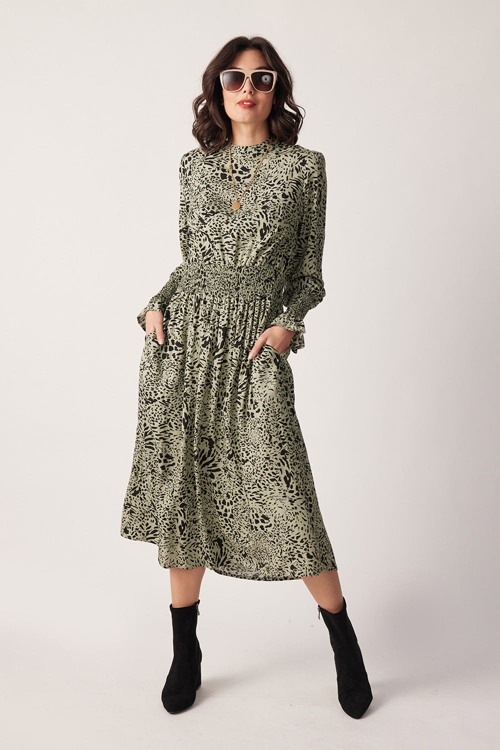 Lemon Tree Esme Lined Dress - Sage Print – ROSSELLINI & SHINE