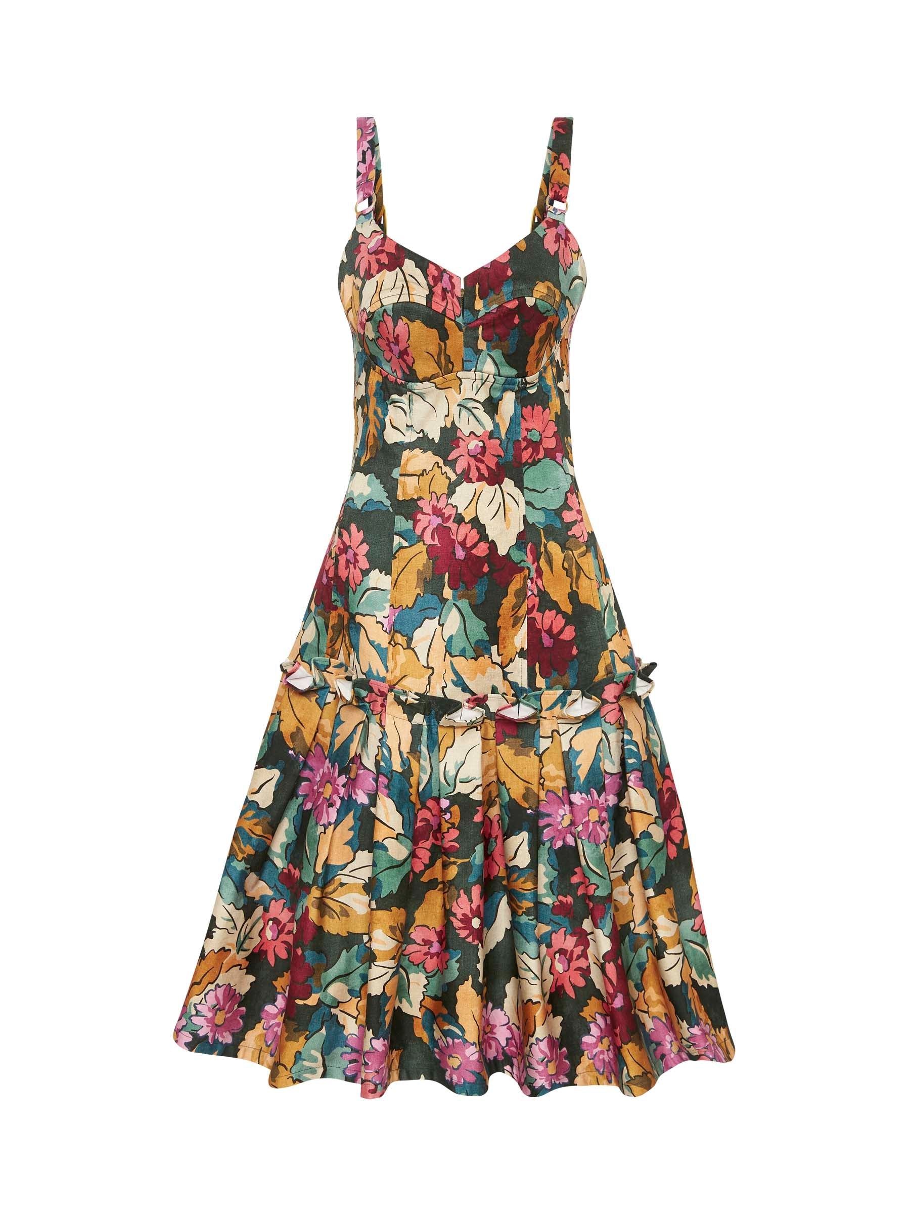 Moss And Spy Flora Frill Dress – ROSSELLINI + SHINE