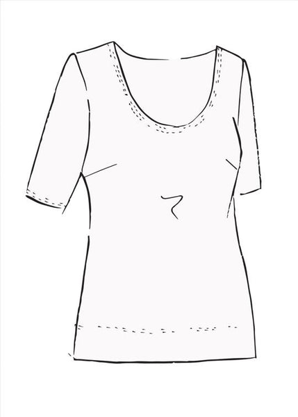 Paula Ryan Easy Fit Half Sleeve Scoop Neck Top