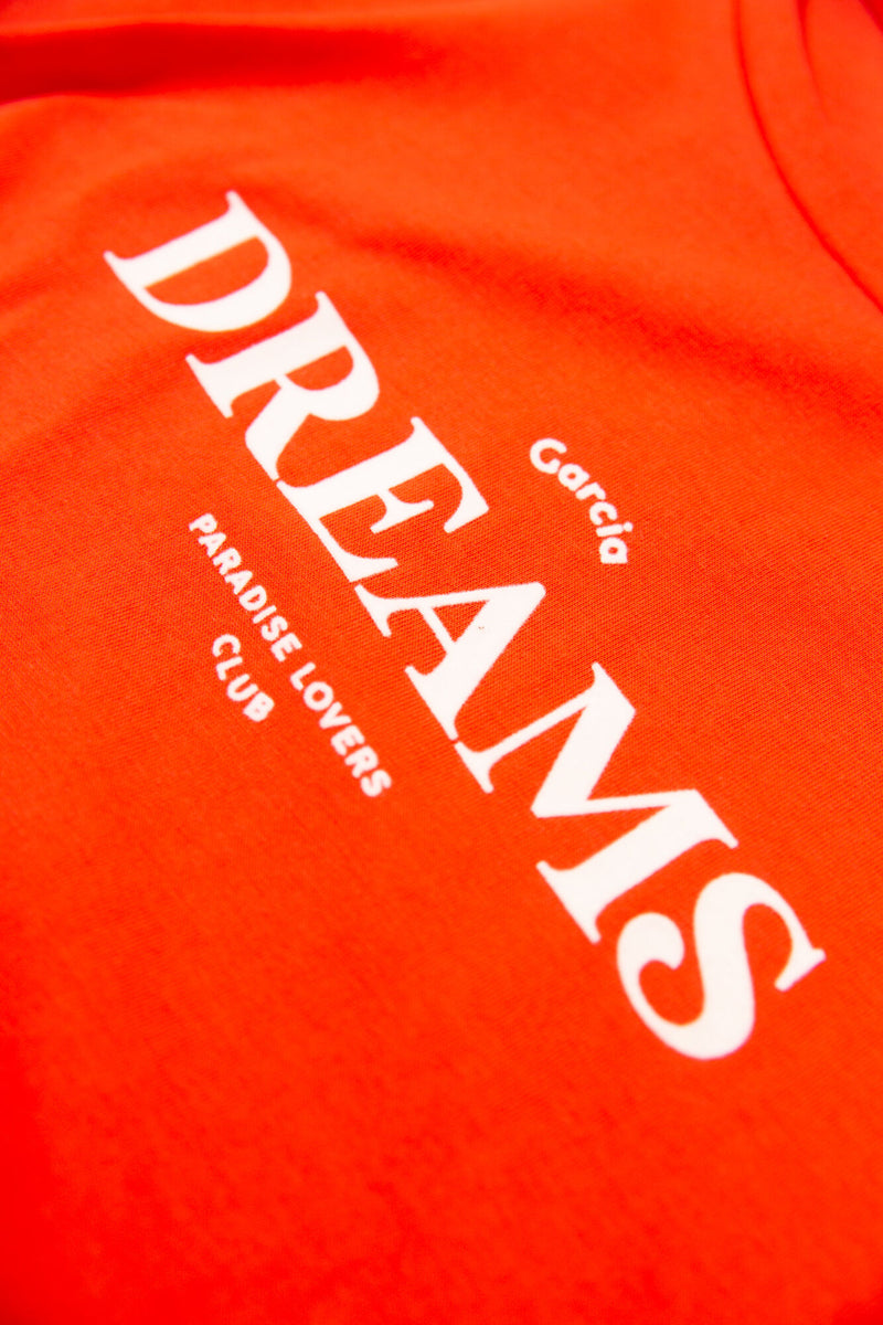 Garcia Orange-Red T-Shirt With Text Print