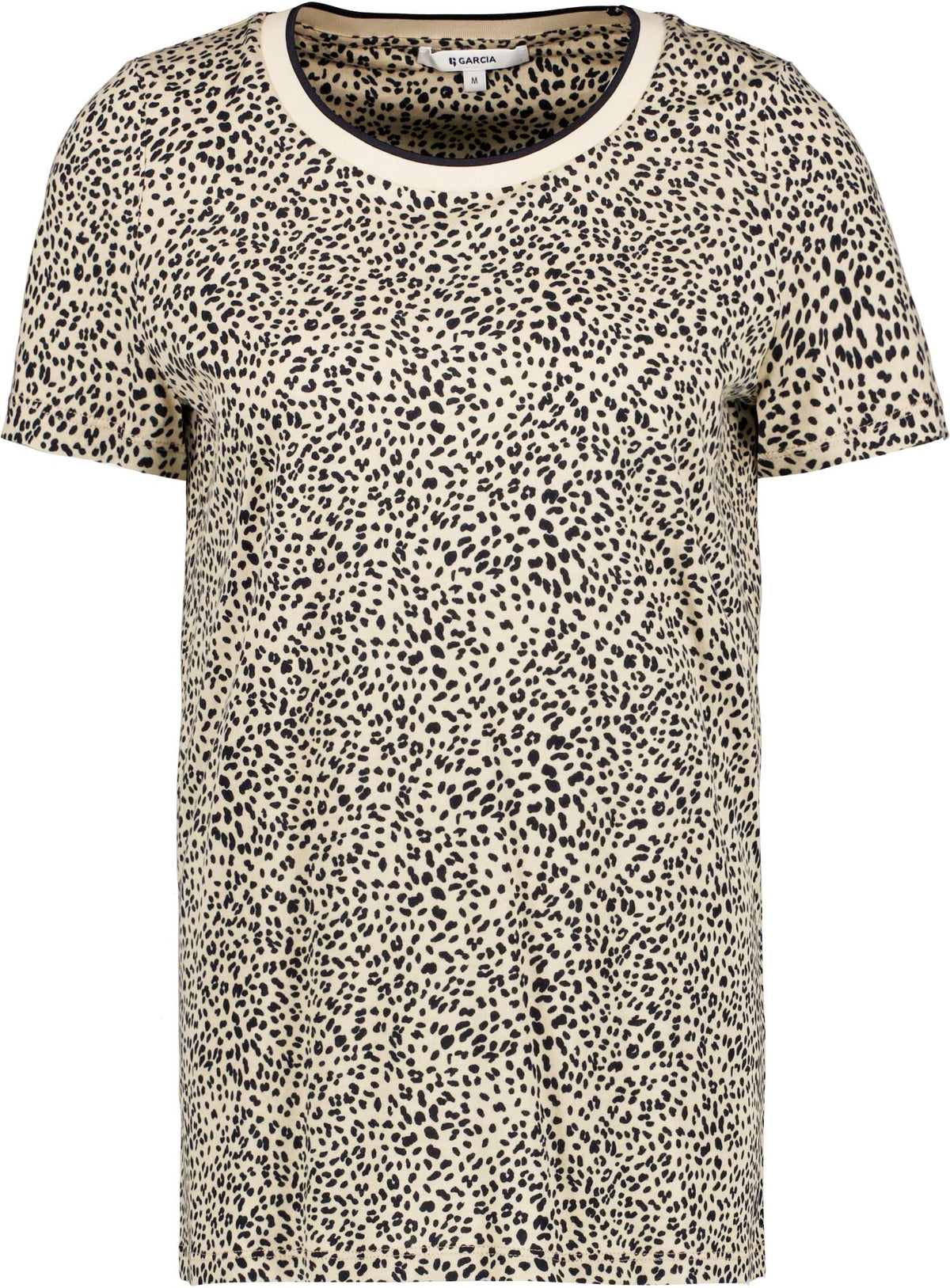 Garcia Beige Leopard Print T-Shirt