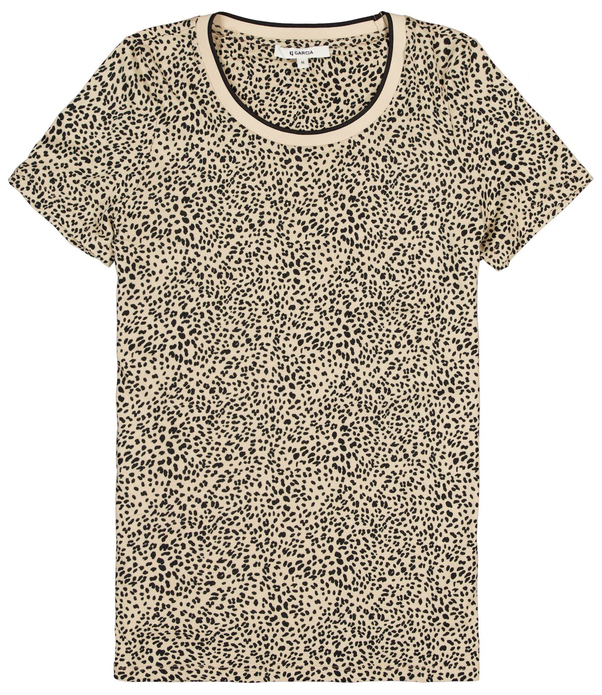 Garcia Beige Leopard Print T-Shirt