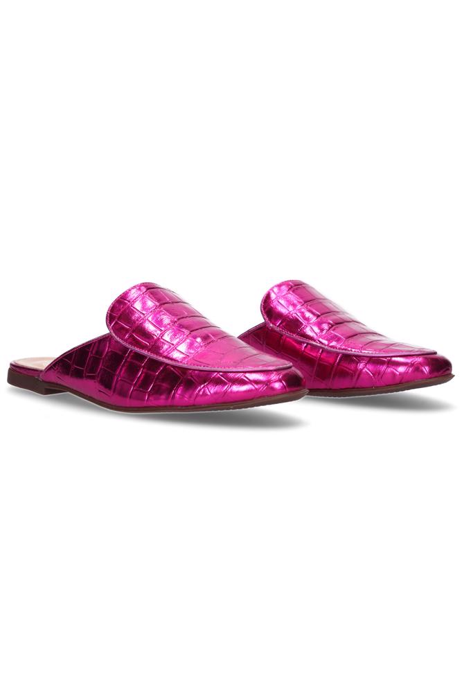 Veronica Slide- Metallic Pink