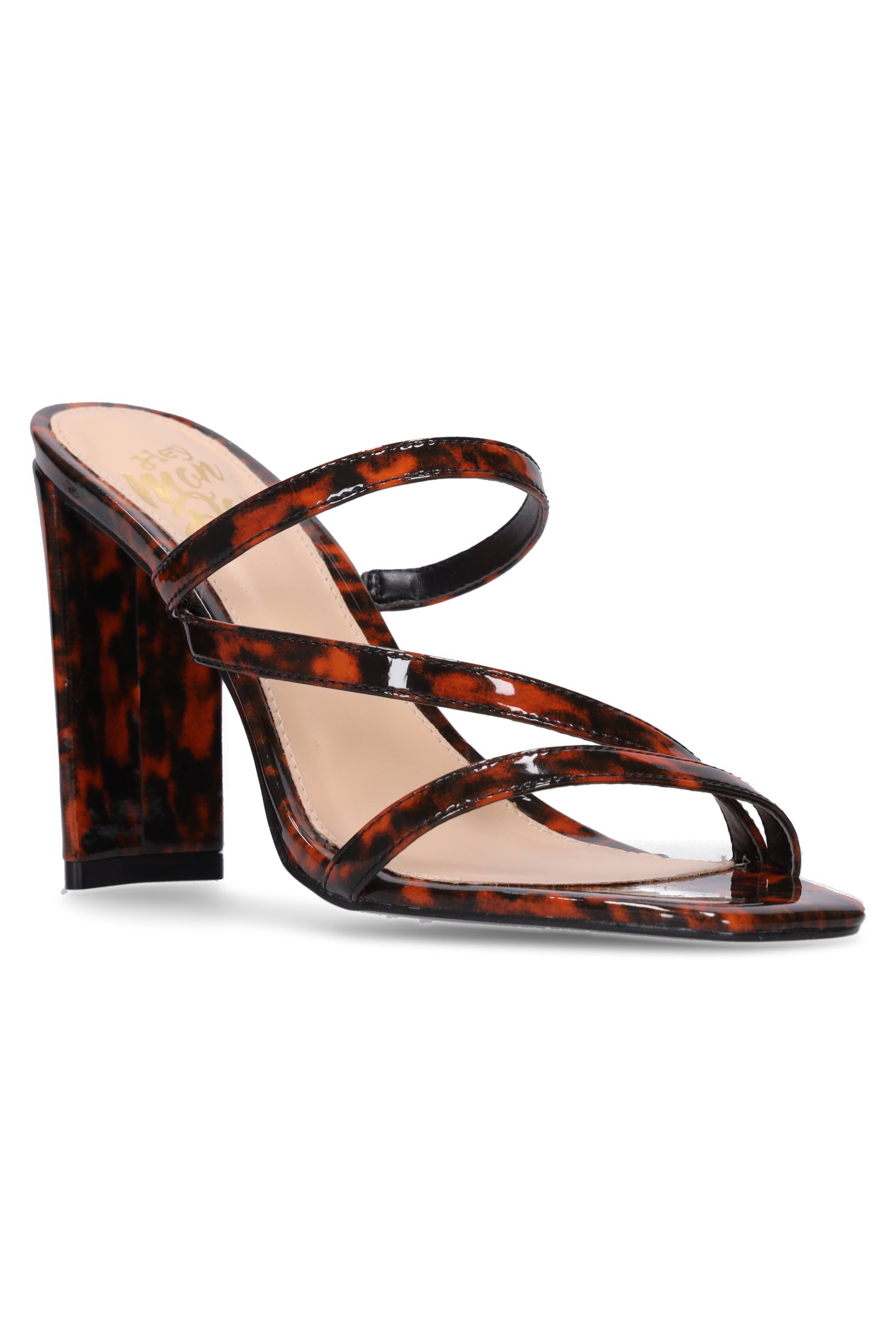 Tortoise shell block on sale heel