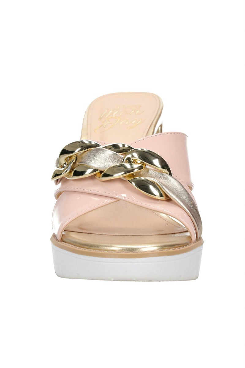 Hey Monday Jenna Chain Heel Pink Sold Out Style