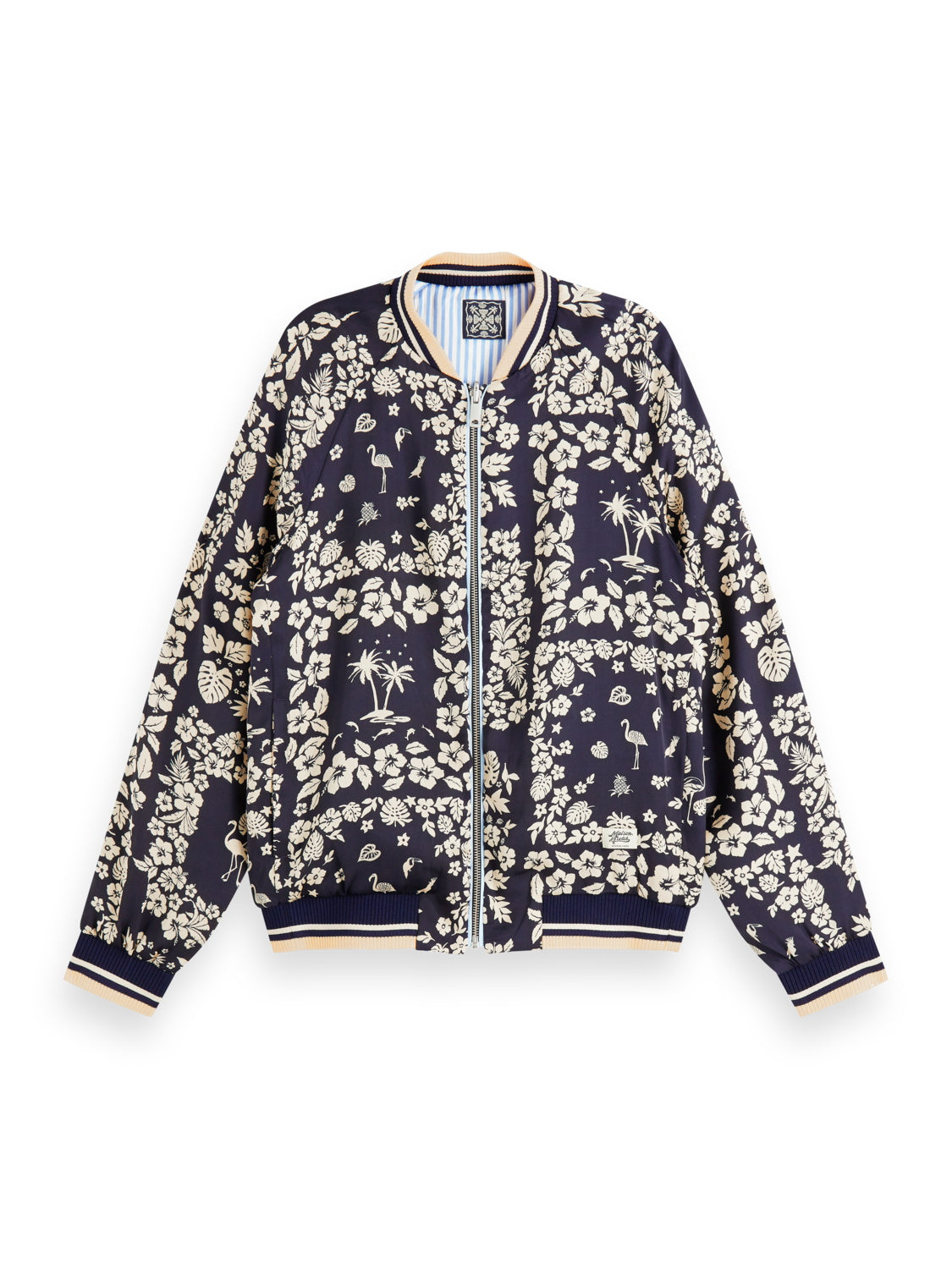 Scotch Soda Printed Wear It Two Ways Bomber Jacket