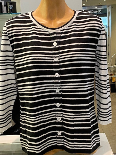 Optimum 3/4 Sleeve Cardi - Ebony