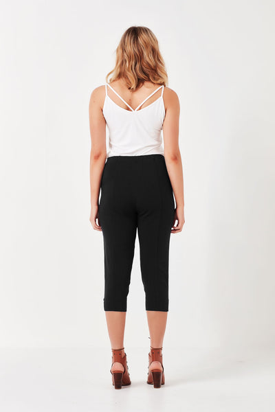 Vienna Cropped Pant Black - Lemon Tree