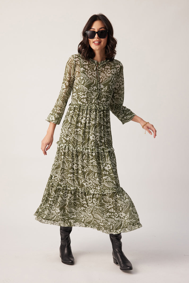Lemon Tree Macy Dress & Singlet Sage Print ROSSELLINI + SHINE Lemon Tree Macy Dress & Singlet Sage Print ROSSELLINI + SHINE