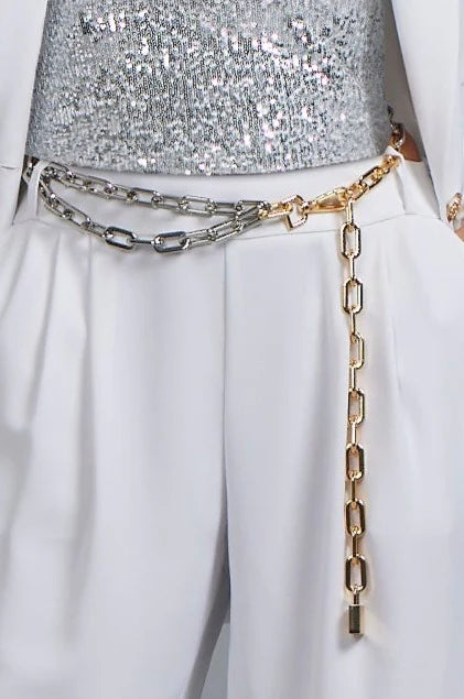 Paula Ryan Chain Belt - Gold/Silver